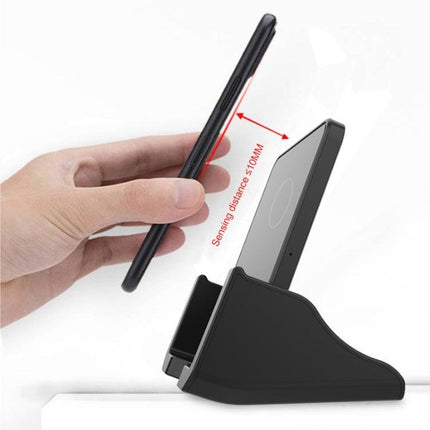 A918 10W Mobile Phone Vertical Wireless Quick Charger Holder(Black)-garmade.com