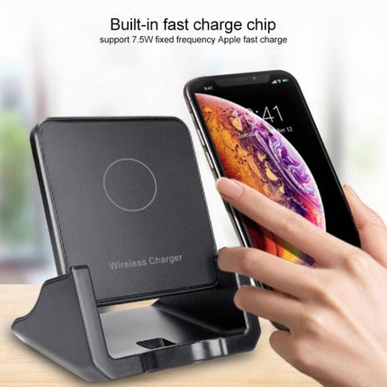 A918 10W Mobile Phone Vertical Wireless Quick Charger Holder(Black)-garmade.com