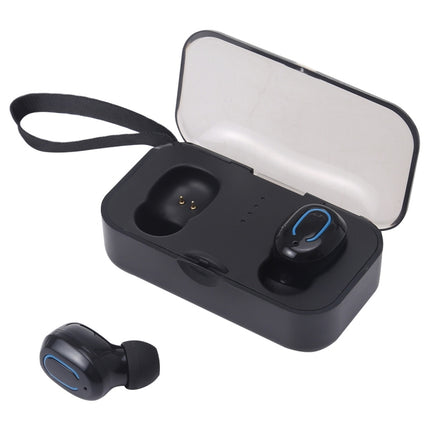 TI8S TWS Dazzling Wireless Stereo Bluetooth 5.0 Earphones with Charging Case(Black)-garmade.com