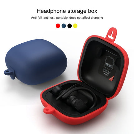 Solid Color Silicone Wireless Bluetooth Earphone Protective Case for Beats Powerbeats Pro(Black)-garmade.com