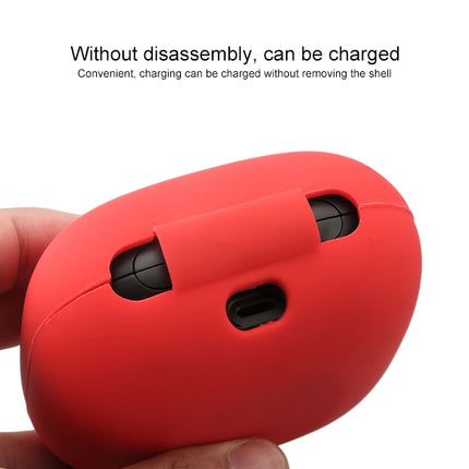 Solid Color Silicone Wireless Bluetooth Earphone Protective Case for Beats Powerbeats Pro(Red)-garmade.com