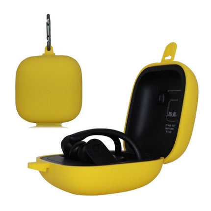 Solid Color Silicone Wireless Bluetooth Earphone Protective Case for Beats Powerbeats Pro(Yellow)-garmade.com