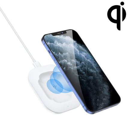 TOTU CACW-034 Glory Series 10W 3 in 1 Ultra-thin Wireless Fast Charger (White)-garmade.com