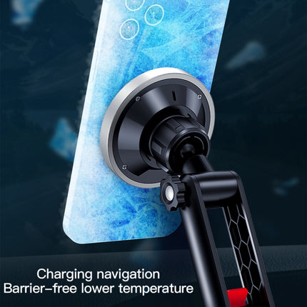 TOTU CACW-049 Rhinoceros Series Magsafe Car Air Outlet Vent Mount Clamp Holder 15W Fast Charging Qi Magnetic Wireless Charger(Black)-garmade.com