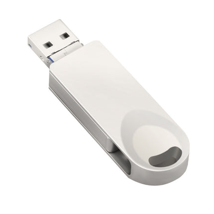 S29 3 in 1 8GB Micro USB 3.0 + USB-C / Type-C + 8 Pin Interface Metal Twister Flash Disk(Silver)-garmade.com