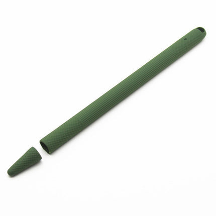 Stylus Pen Silica Gel Shockproof Protective Case for Apple Pencil 2 (Army Green)-garmade.com