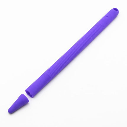 Stylus Pen Silica Gel Shockproof Protective Case for Apple Pencil 2 (Purple)-garmade.com