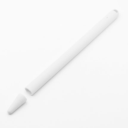 Stylus Pen Silica Gel Shockproof Protective Case for Apple Pencil 2 (White)-garmade.com