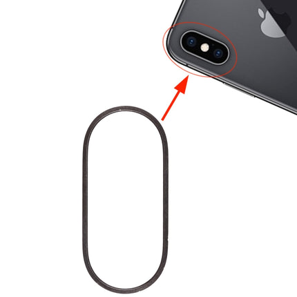Rear Camera Glass Lens Metal Protector Hoop Ring for iPhone XS & XS Max(Black)-garmade.com