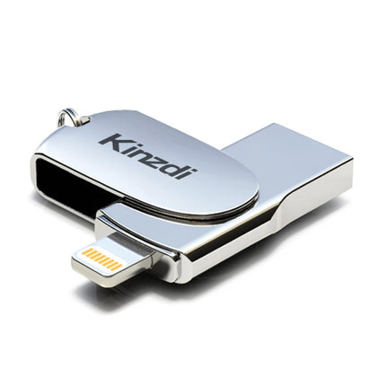 Kinzdi 512GB USB 2.0 + 8 Pin Interface Metal Twister Flash U Disk (Silver)-garmade.com