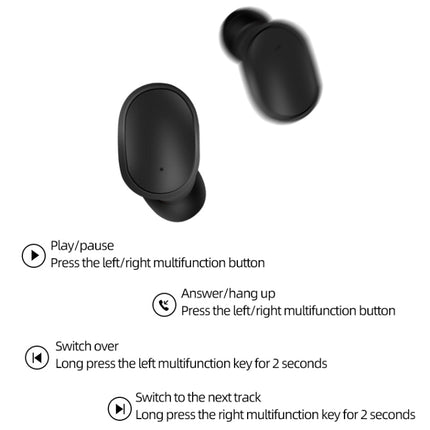 A6S IPX4 Waterproof Bluetooth 5.0 Wireless Bluetooth Earphone with Charging Box, Support for HD Calls & Siri & IOS Power Display(Black)-garmade.com