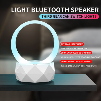 LY-Y1 Stereo Wireless Bluetooth Speaker with Colorful Atmosphere Light (Blue)-garmade.com