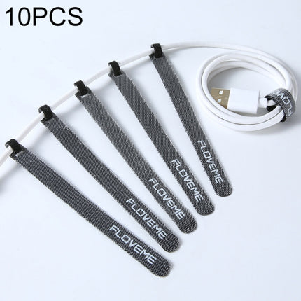 10 PCS FLOVEME Nylon Tie-wraps Hook and Loop Fastener Cable Ties for Data Cable & Earphone, Length: 14cm-garmade.com