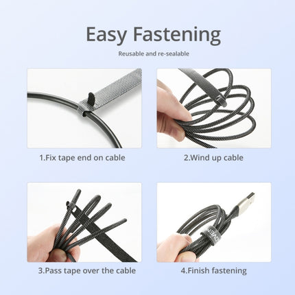 10 PCS FLOVEME Nylon Tie-wraps Hook and Loop Fastener Cable Ties for Data Cable & Earphone, Length: 14cm-garmade.com
