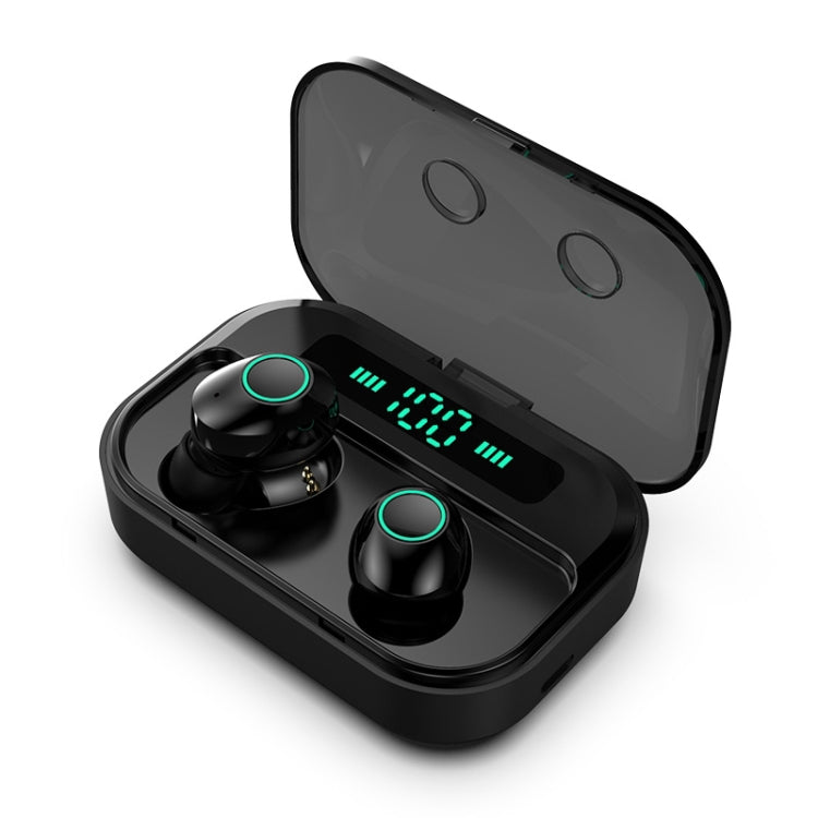 M7 TWS Binaural Wireless Stereo Bluetooth Headset with Charging Case and Digital Display(Black)