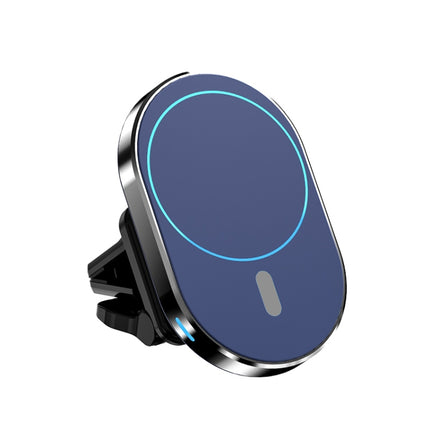 JJT-968 15W Max Output Magnetic Car Air Outlet Bracket Wireless Charger(Blue)-garmade.com