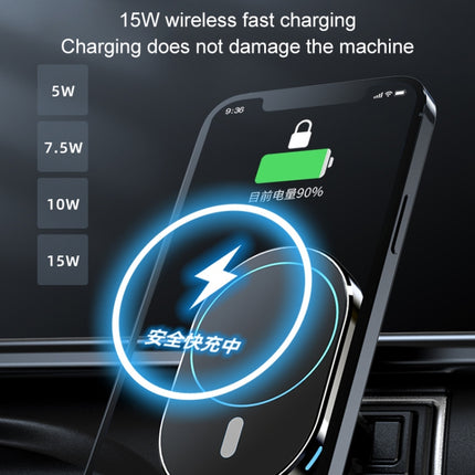 JJT-968 15W Max Output Magnetic Car Air Outlet Bracket Wireless Charger(White)-garmade.com