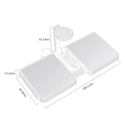 K04 4 in 1 10W Qi Standard Wireless Charger for Mobile Phones & iWatch & AirPods (White)-garmade.com