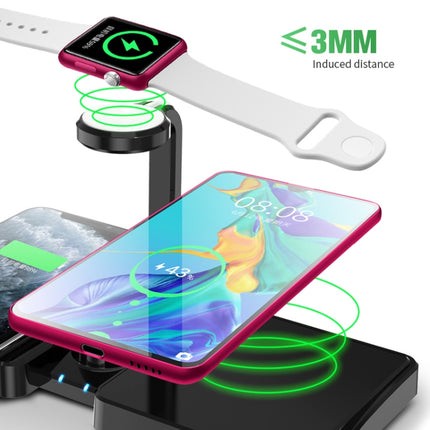 K04 4 in 1 10W Qi Standard Wireless Charger for Mobile Phones & iWatch & AirPods (White)-garmade.com