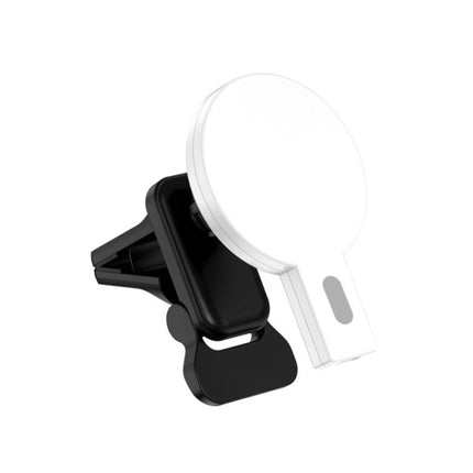 K07 15W Max Output Magnetic Car Air Outlet Bracket Wireless Charger(White)-garmade.com