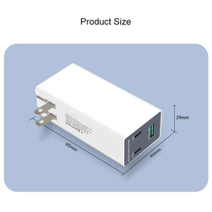 WLX-X3 36W 90 Degrees Foldable Pin Portable Multi-function USB Charger, US Plug-garmade.com