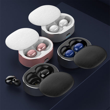 B20 Mini Portable In-ear Noise Cancelling Bluetooth V5.0 Stereo Earphone with 360 Degrees Rotation Charging Box(Black)-garmade.com