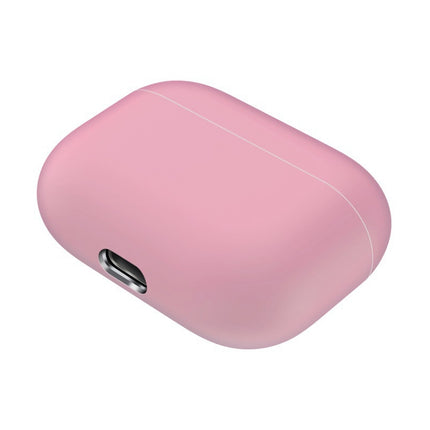 For AirPods Pro Solid Color Silicone Earphone Protective Case(Pink)-garmade.com