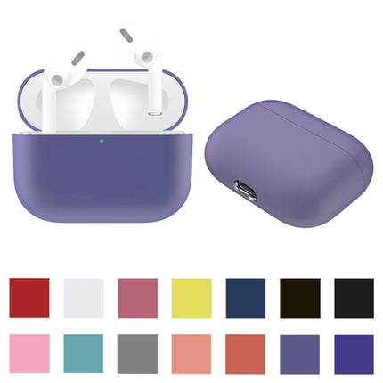For AirPods Pro Solid Color Silicone Earphone Protective Case(Grey)-garmade.com