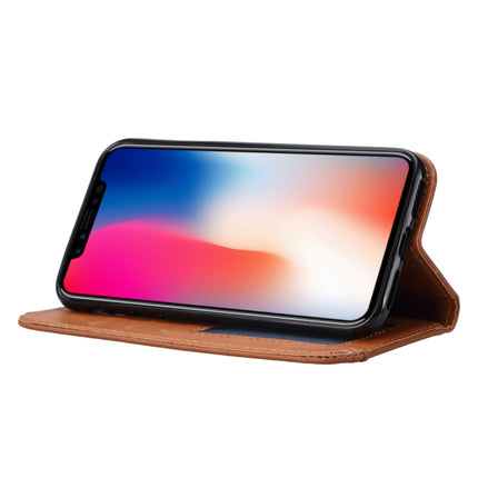 Knead Skin Texture Horizontal Flip Leather Case for iPhone XS / X, with Photo Frame & Holder & Card Slots & Wallet (Brown)-garmade.com