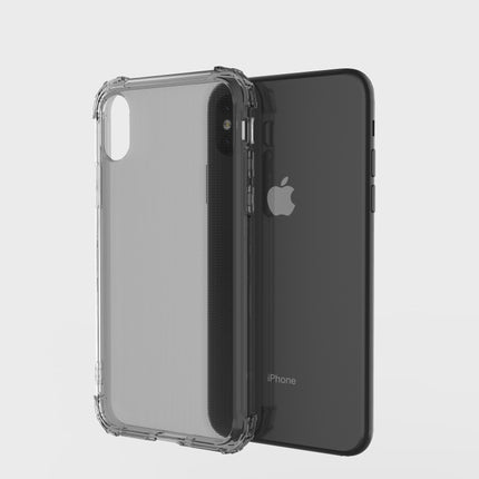 Shockproof Transparent TPU Soft Case for iPhone XS / X(Grey)-garmade.com