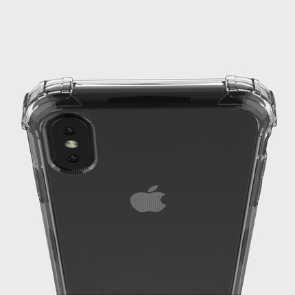 Shockproof Transparent TPU Soft Case for iPhone XS / X(Grey)-garmade.com