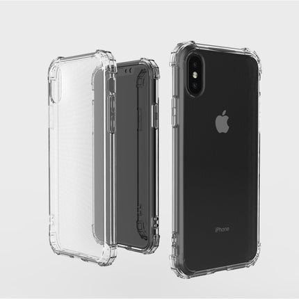Shockproof Transparent TPU Soft Case for iPhone XS / X(Transparent)-garmade.com