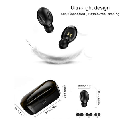 XG13 Bluetooth 5.0 TWS Mini Stereo Wireless Bluetooth Earphone (Black)-garmade.com