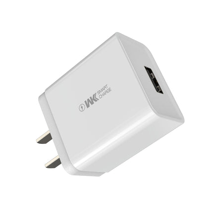 WK WP-U110 10W Single USB Fast Charging Travel Charger Power Adapter, CN Plug(White)-garmade.com