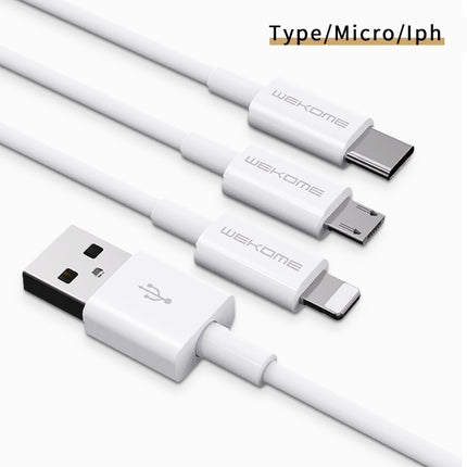 WK WDC-117 3A 8 Pin Fast Charging Charging Cable, Length: 1.2m (White)-garmade.com