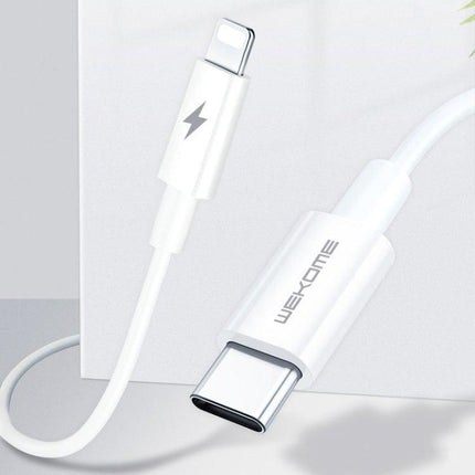 WK WDC-108 20W Type-C / USB-C to 8 Pin PD Fast Charging Cable , Length: 1.2m (White)-garmade.com