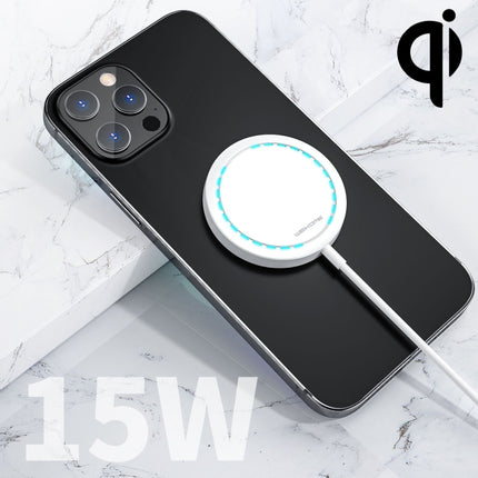 WK WP-U92 15W Ultra Thin Magnetic Wireless Charger with Indicator Light (White)-garmade.com