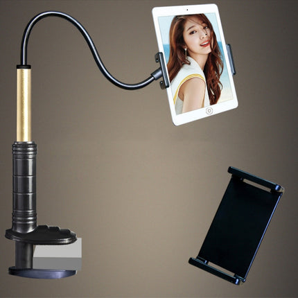 Aluminum-magnesium Alloy Free-Rotating Lazy Bracket Universal Mobile Phones Tablet PC Stand, Suitable for 4-12.9 inch Mobile Phones / Tablet PC, Length: 1m(Black Gold)-garmade.com