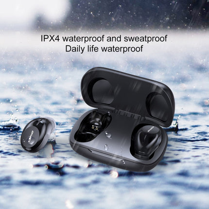ipipoo T20 IPX4 Waterproof Bluetooth 5.0 Touch Wireless Bluetooth Earphone with Charging Box, Support Call & Siri (Black)-garmade.com