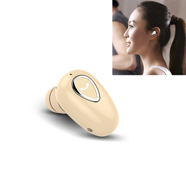 YX01 Sweatproof Bluetooth 4.1 Wireless Bluetooth Earphone, Support Memory Connection & HD Call (Flesh Color)-garmade.com