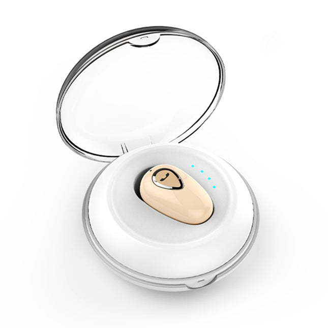 YX01 Sweatproof Bluetooth 4.1 Wireless Bluetooth Earphone with Charging Box, Support Memory Connection & HD Call(Flesh Color)-garmade.com