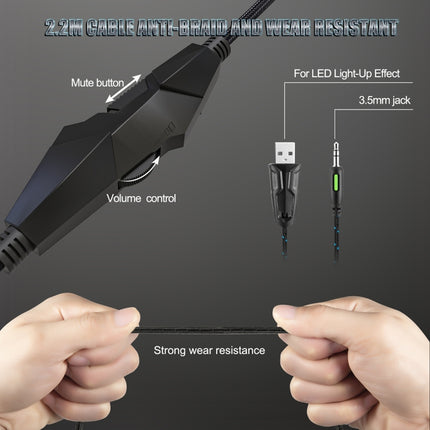 ONIKUMA K19 Single Plug Light Adjustable Gaming Headphone with Microphone(Black)-garmade.com