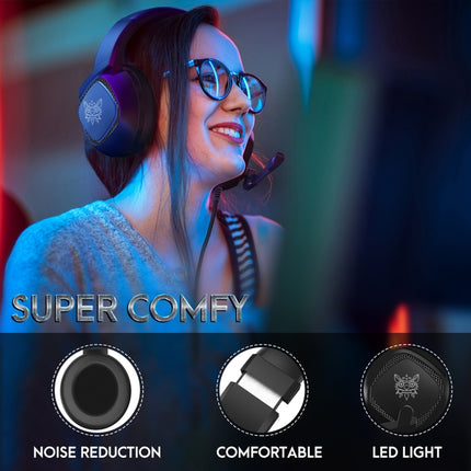 ONIKUMA K19 Single Plug Light Adjustable Gaming Headphone with Microphone(Black)-garmade.com