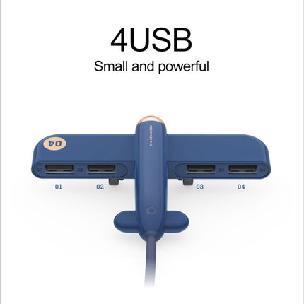 3life-308 5V 0.5A 4 USB Interfaces Air Force One Extender HUB Data Hub (Pink)-garmade.com