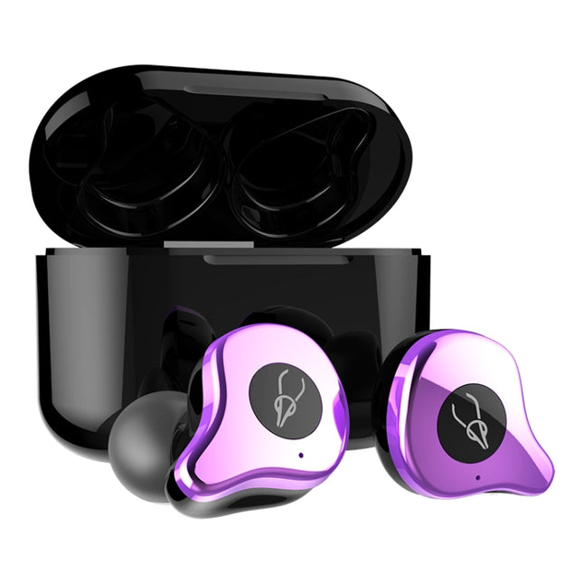 Sabbat E12 Portable In-ear Bluetooth V5.0 Earphone with Wireless Charging Box, Wireless Charging Model, For iPhone, Galaxy, Huawei, Xiaomi, HTC and Other Smartphones(Purple)-garmade.com