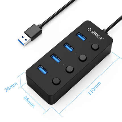 ORICO W9PH4-U3-V1 4 USB 3.0 Ports Faceup Design HUB with Individual Power Switches and LEDs-garmade.com
