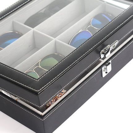 8 Grids Portable Sunglasses Protective Storage Box-garmade.com