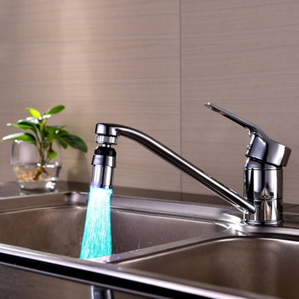 SDF-B6 1 LED ABS Colorful Change LED Faucet Light Water Glow Shower, Size: 58 x 24mm, Interface: 22mm (Silver)-garmade.com