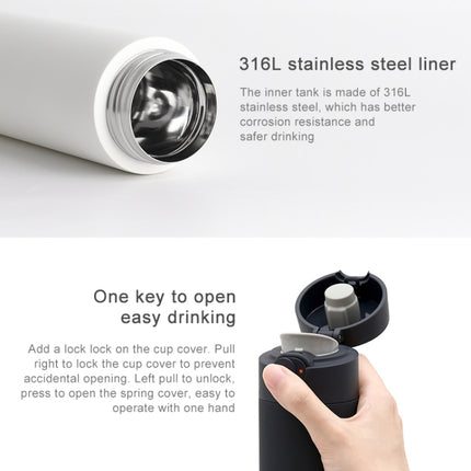 Original Xiaomi Mijia 480ML Insulation Vacuum Thermal Cup Water Bottle (White)-garmade.com