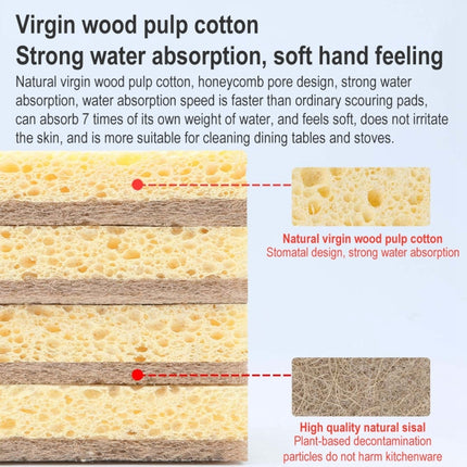 Original Xiaomi Youpin 2 PCS Quange Natural Sisal Cellulose Sponge Dishwashing Brush-garmade.com